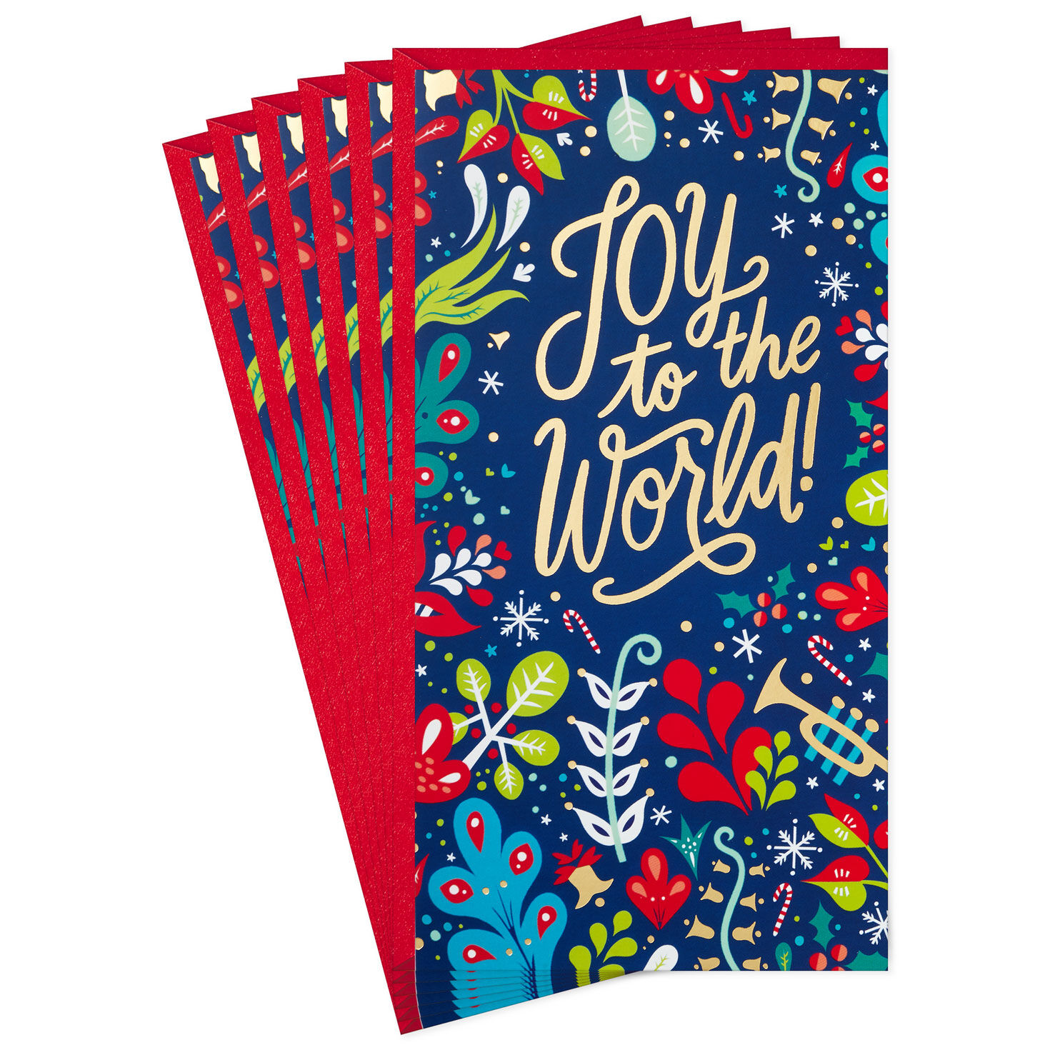 Joy to the World Money-Holder Christmas Cards, Pack of 6