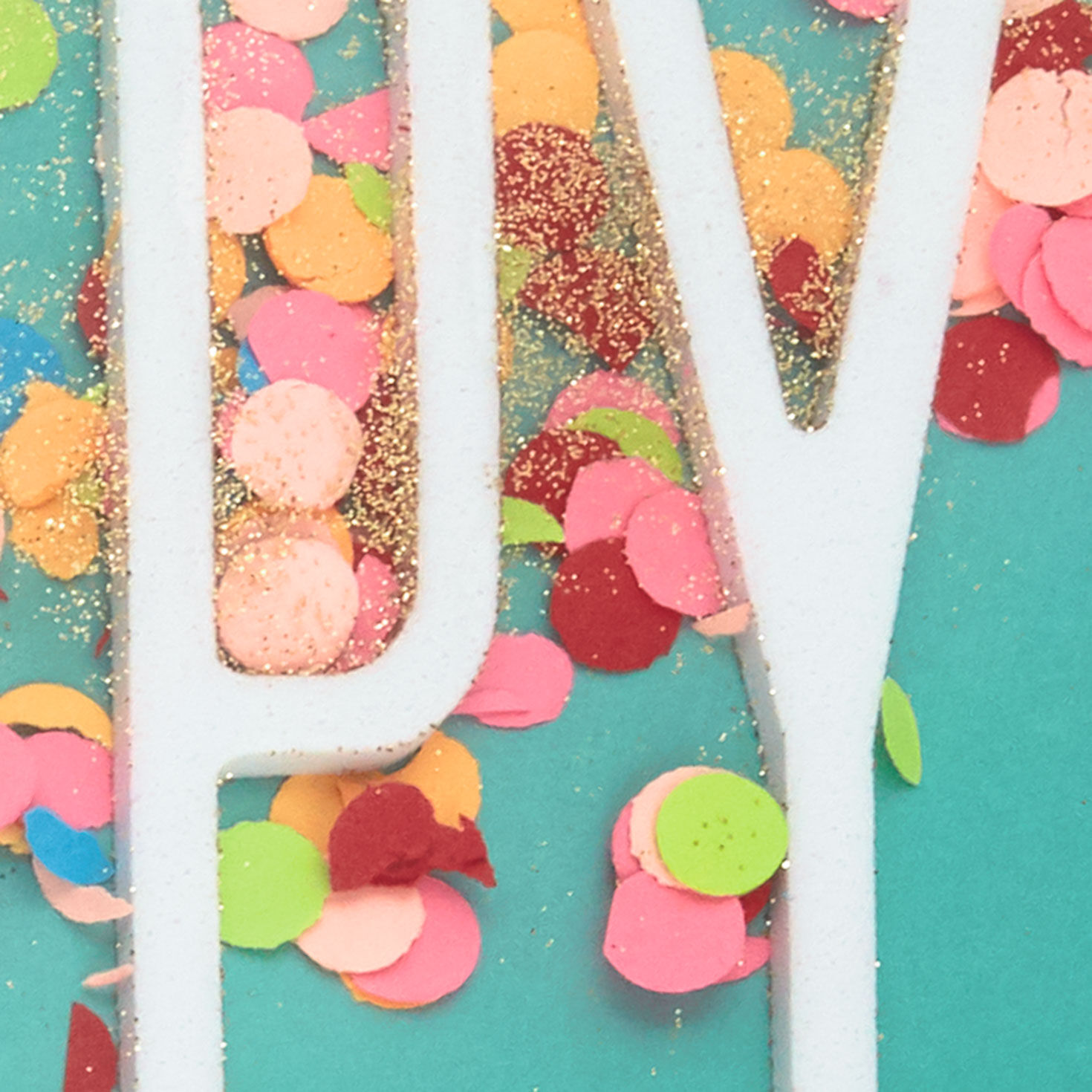 Acrylic Box With Confetti Birthday Card Card Front Detail image number 4