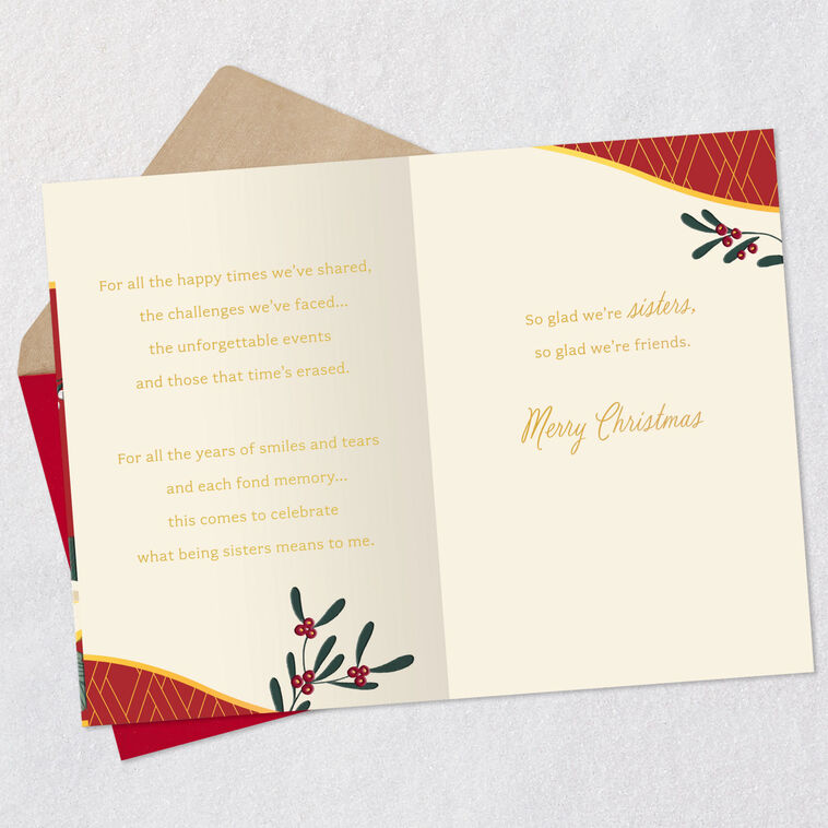 Glad We're Sisters and Friends Christmas Card, , large image number 4