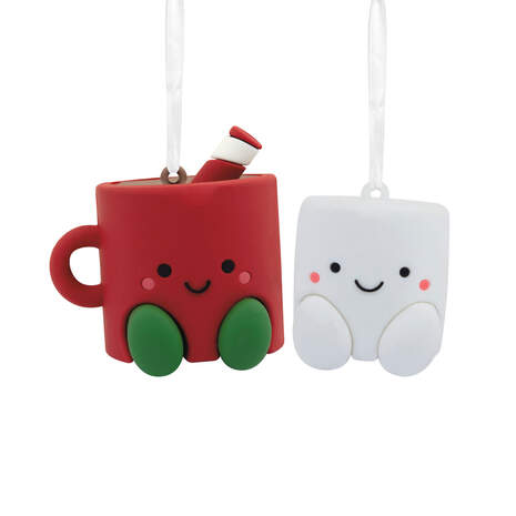 Better Together Hot Cocoa and Marshmallow Magnetic Hallmark Ornaments, Set of 2, , large