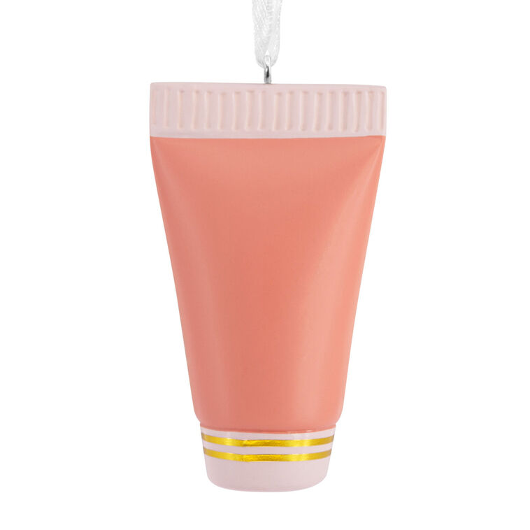 Glow-Up Is Real Bottle Christmas Ornament Back image number 6