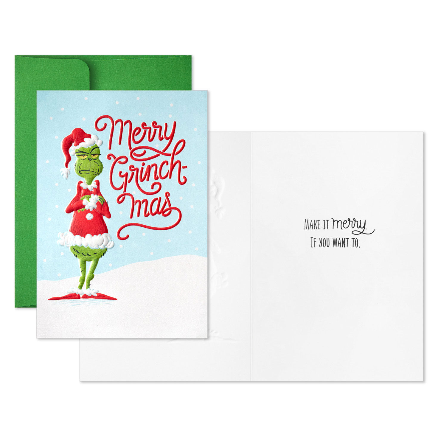 Dr. Seuss Grinchmas Boxed Christmas Card Pack Card Front with Sentiment image number 3