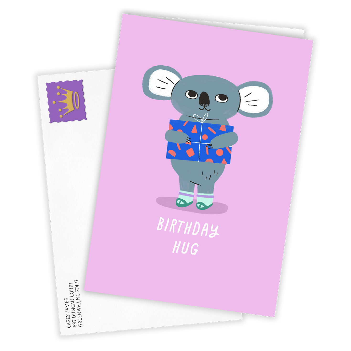 Koala Hug Custom Birthday Card, , large image number 2