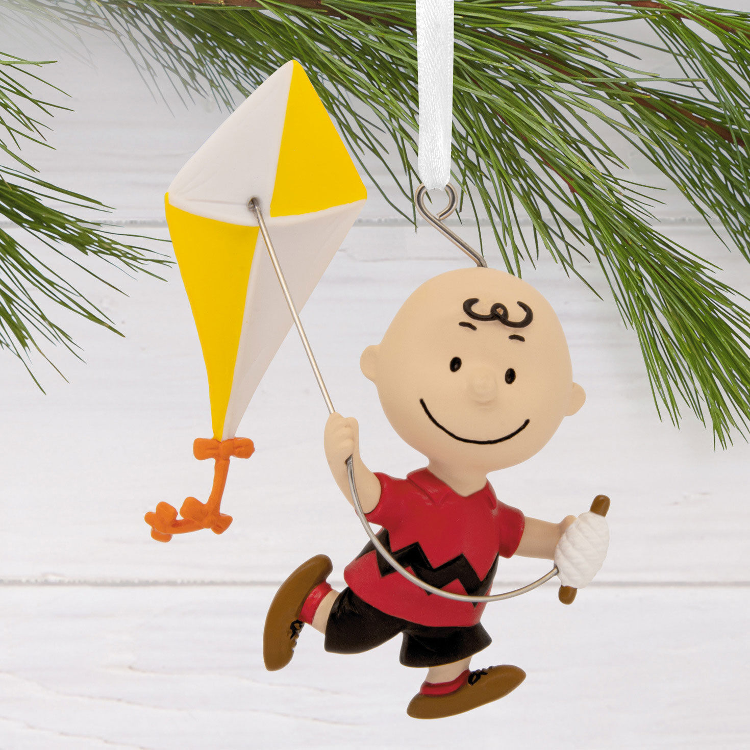 Charlie Brown With Kite Christmas Ornament hanging on tree image number 2