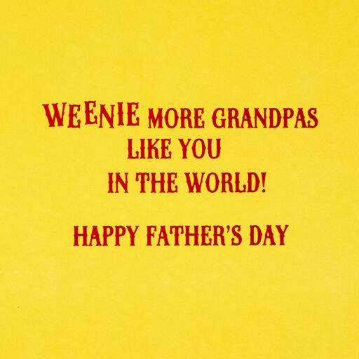 Hot Dog Puns Funny Father's Day Card for Grandpa, 