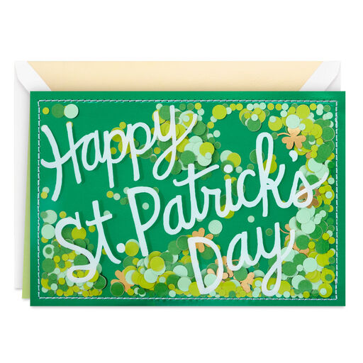 Shamrock Confetti St. Patrick's Day Card, 