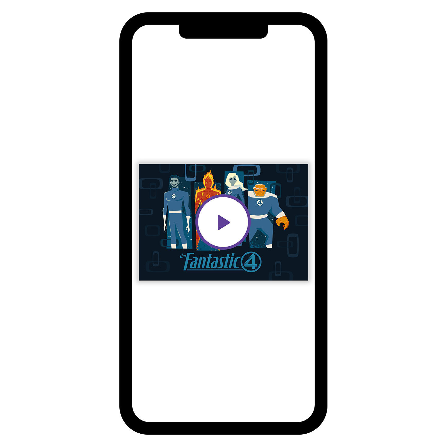 Marvel Fantastic 4 Personalized Birthday Card phone with card front image number 7