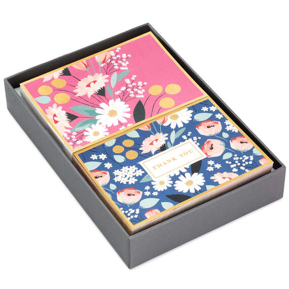 Assorted Floral Blank Thank-You Notes and Note Cards, Box of 50
