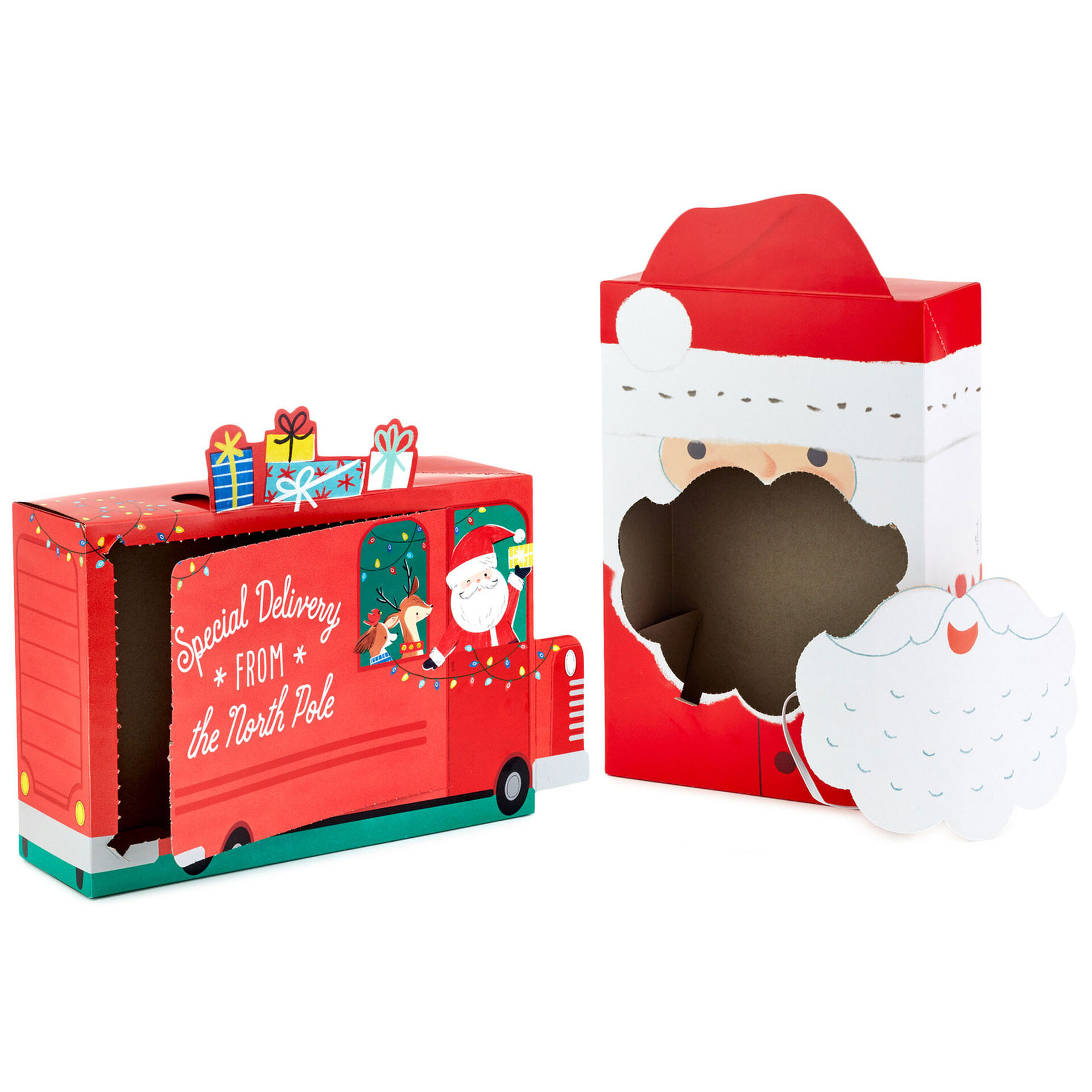 Santa and Delivery Truck 2Pack Christmas FunZip Gift Boxes Gift