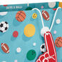 Sports Balls on Blue Extra-Deep Birthday Gift Bag Handle Detail image number 4