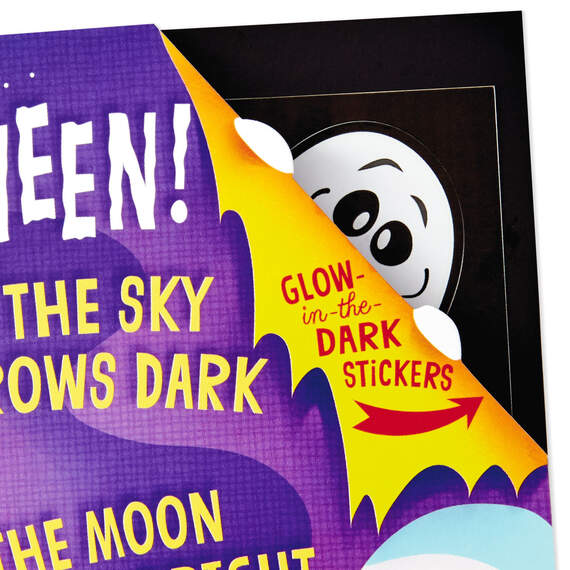 Fright-Night Fun Halloween Card With Glow-in-the-Dark Stickers, , large image number 5