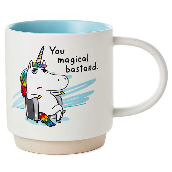 Unicorn You Magical Bastard Funny Mug, 16 oz., , large image number 1