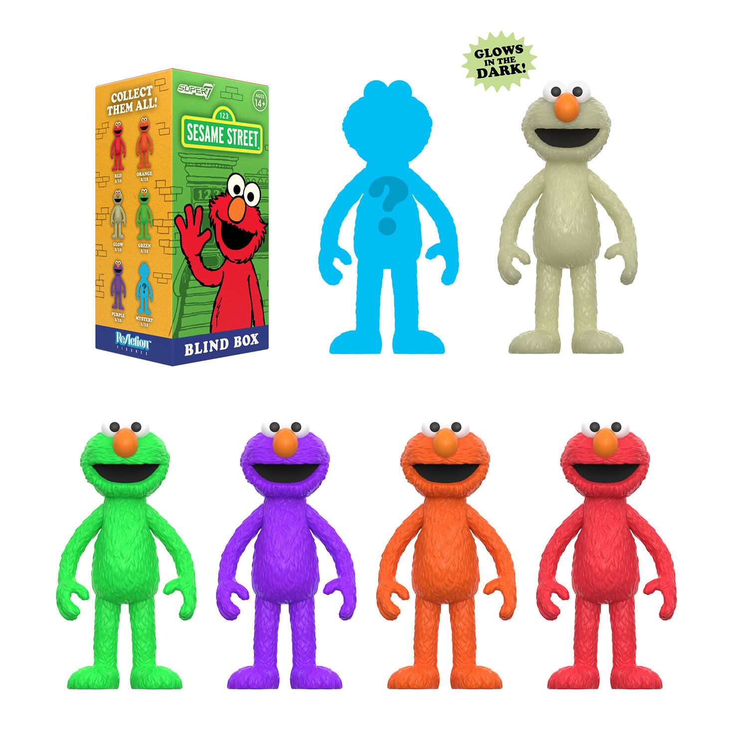 Super7 Sesame Street ReAction Figure Mystery Box, 3.75"