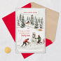 Kids Building Snowman Brother Christmas Card Card Front with Envelope and Gold Seal image number 6
