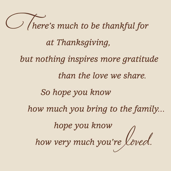 Love We Share Thanksgiving Card for Son and His Family, , large image number 2