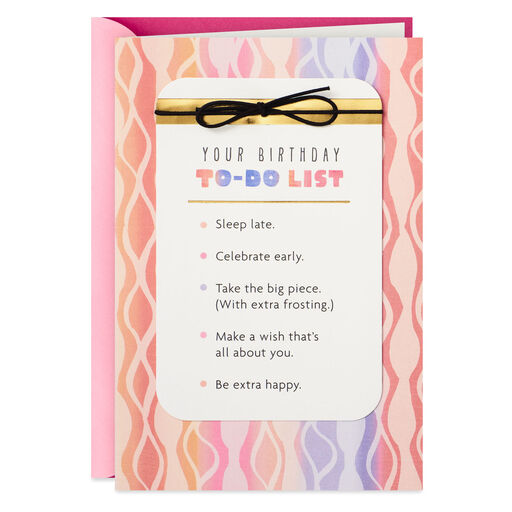Extra Happy To-Do List Birthday Card, 