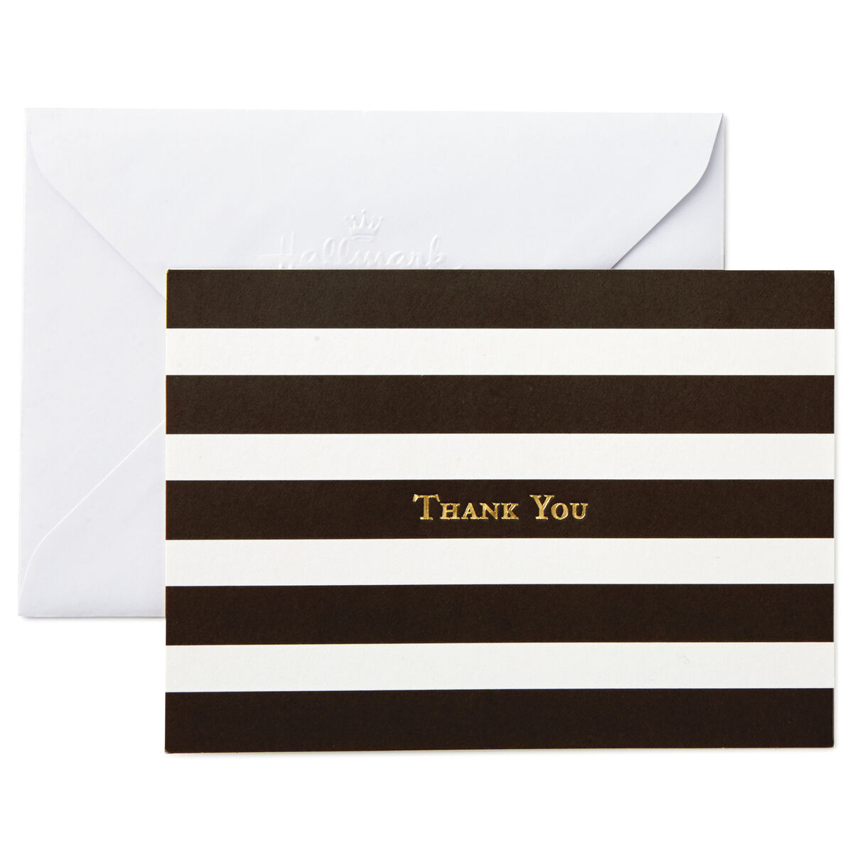 BlackandWhite Striped Blank ThankYou Notes, Box of 40 Note Cards