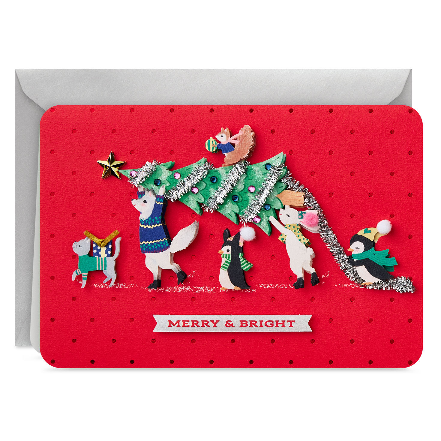 Merry & Bright Animal Parade Religious Christmas Card