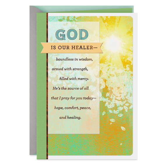 God Is Our Healer Religious Get Well Card, , large image number 1