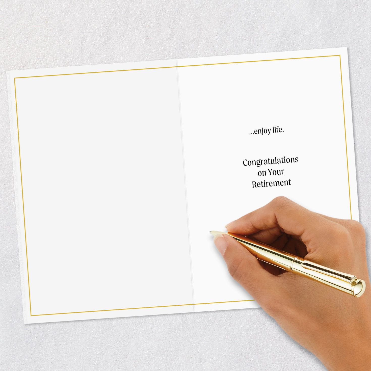 Chairs by Lake Retirement Congratulations Card Signing card image number 6