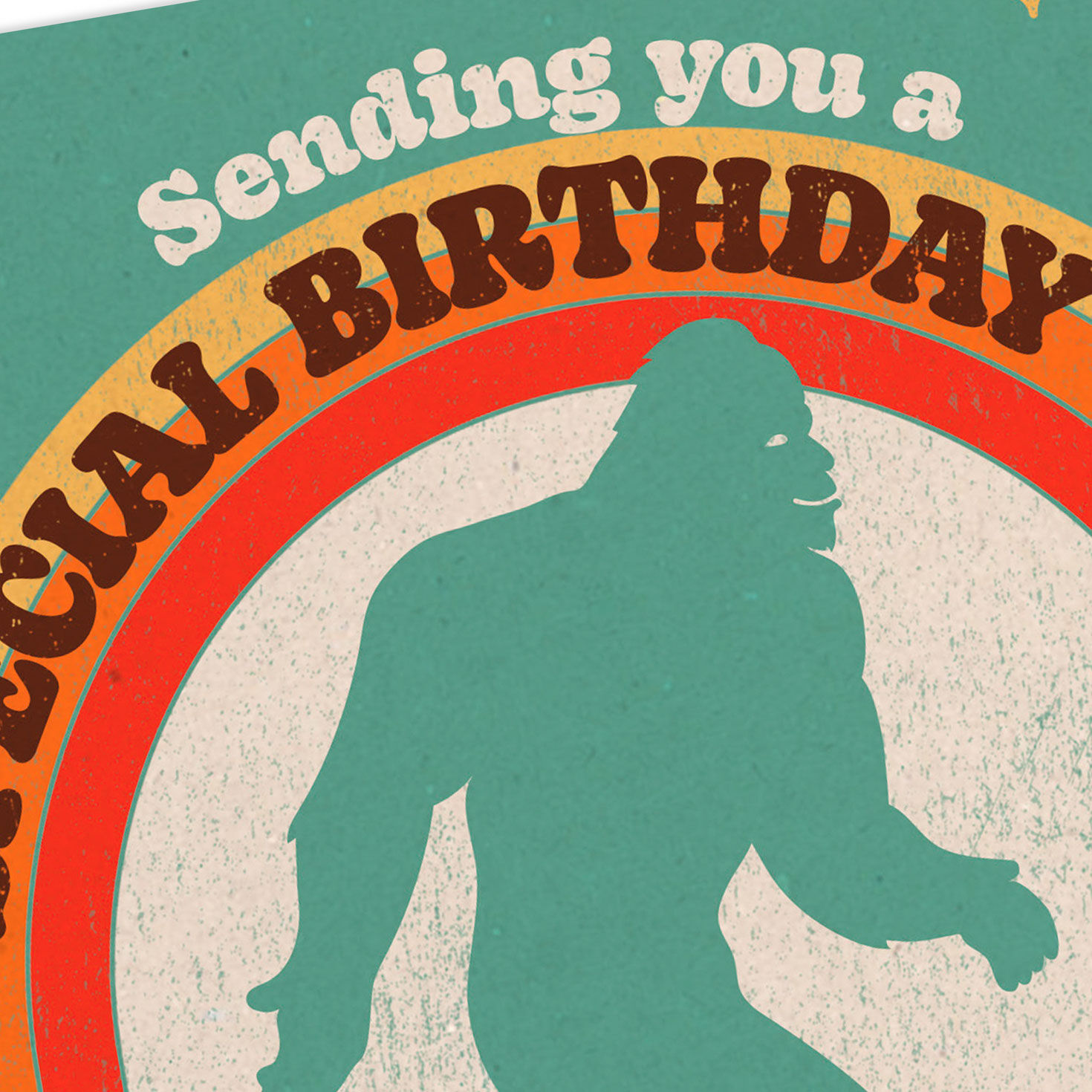 Bigfoot Funny Musical Birthday Card Card Front Detail image number 4
