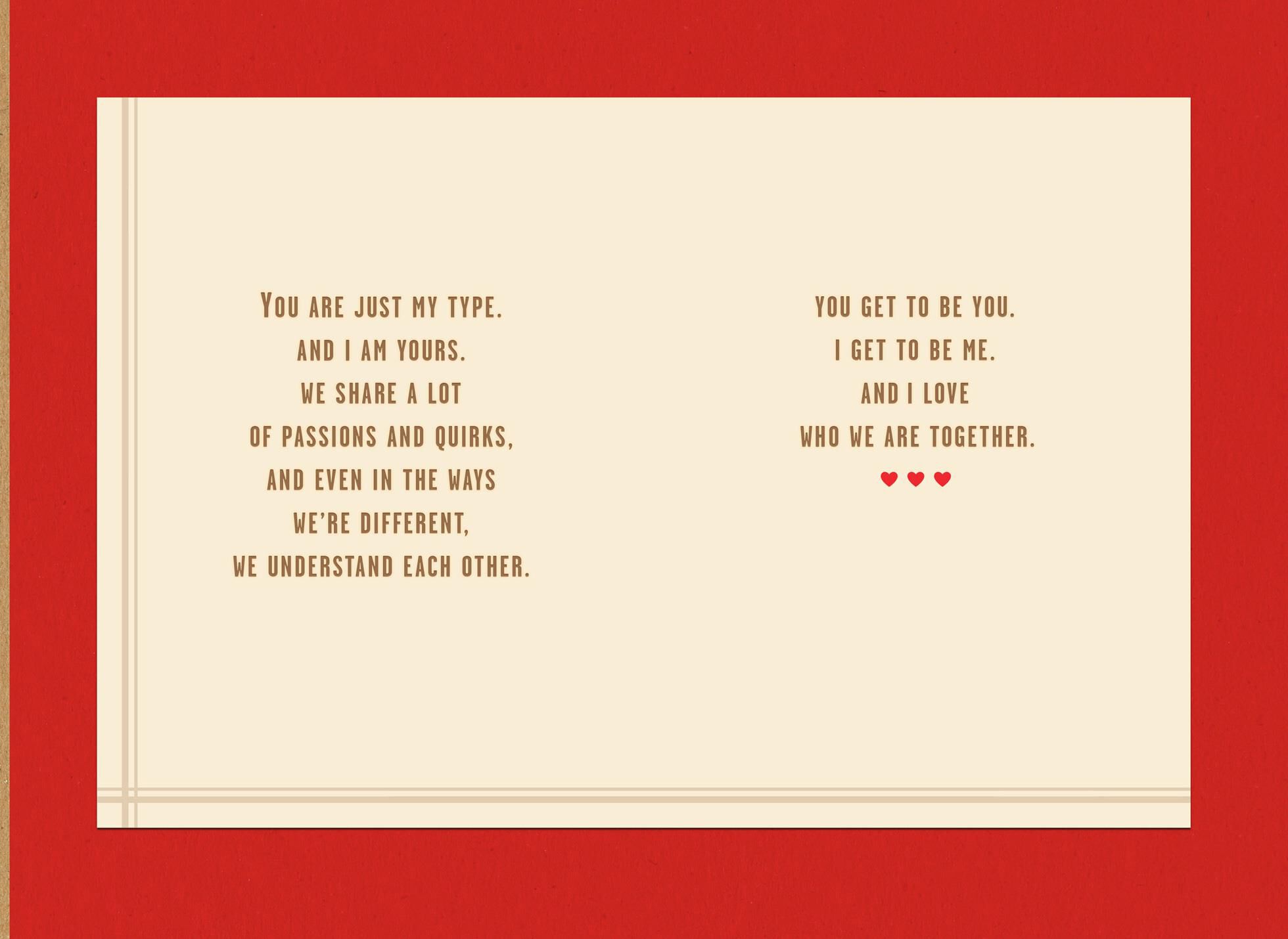 To Mr. Right From Mr. Perfect Valentine's Day Card