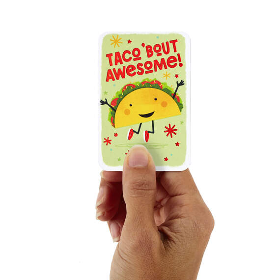 3.25" Mini Taco 'Bout Awesome Blank Congratulations Card