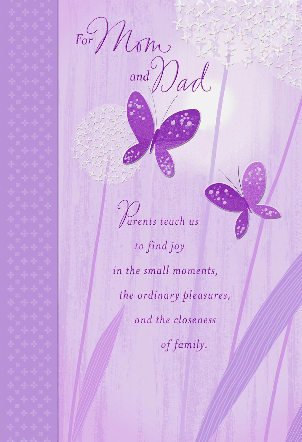 Butterflies and Diamonds for Mom and Dad Easter Card