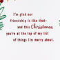 Pine Branches on Pink Friend Christmas Card Sentiment image number 2