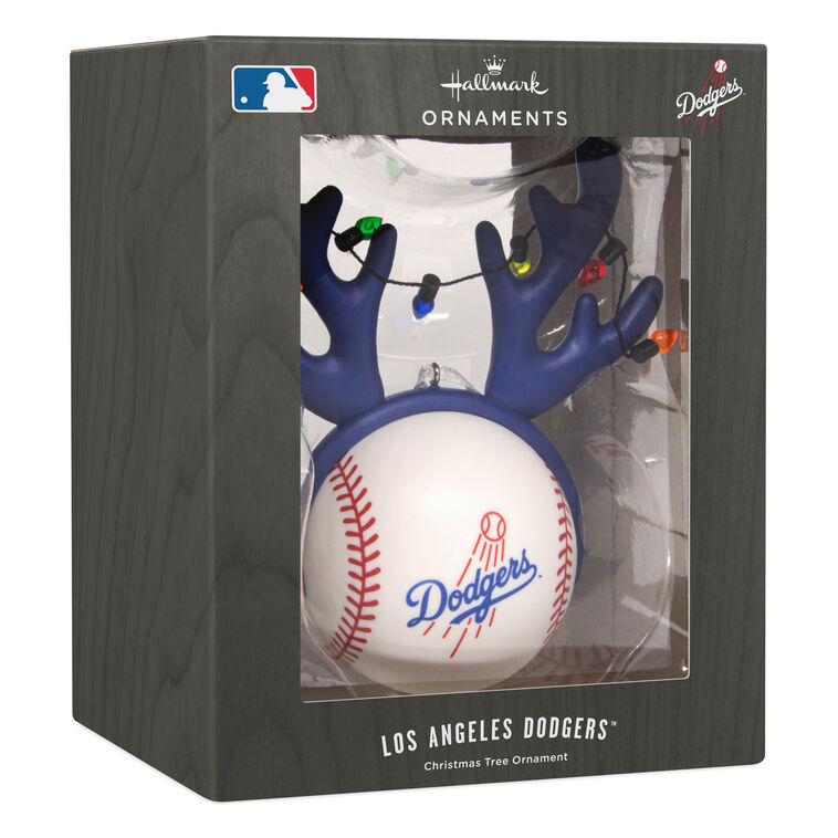 Dodgers Reindeer Baseball Christmas Ornament package front image number 7