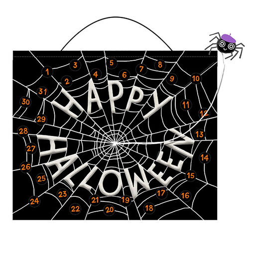 Spider Web Glow-in-the-Dark Halloween Countdown Calendar, 
