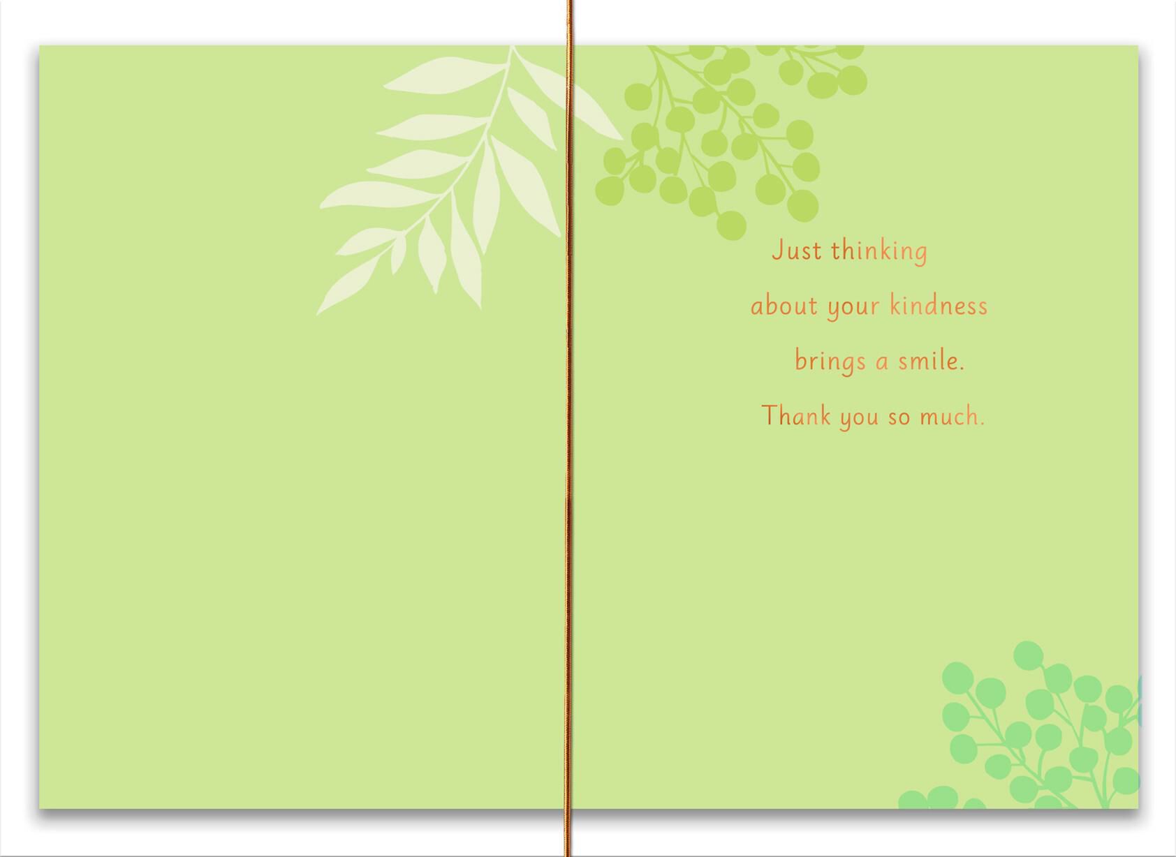 You Make Me Smile Thank You Card