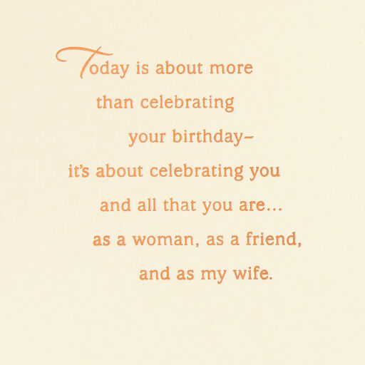 Lucky To Spend Life With You Birthday Card for Wife, 