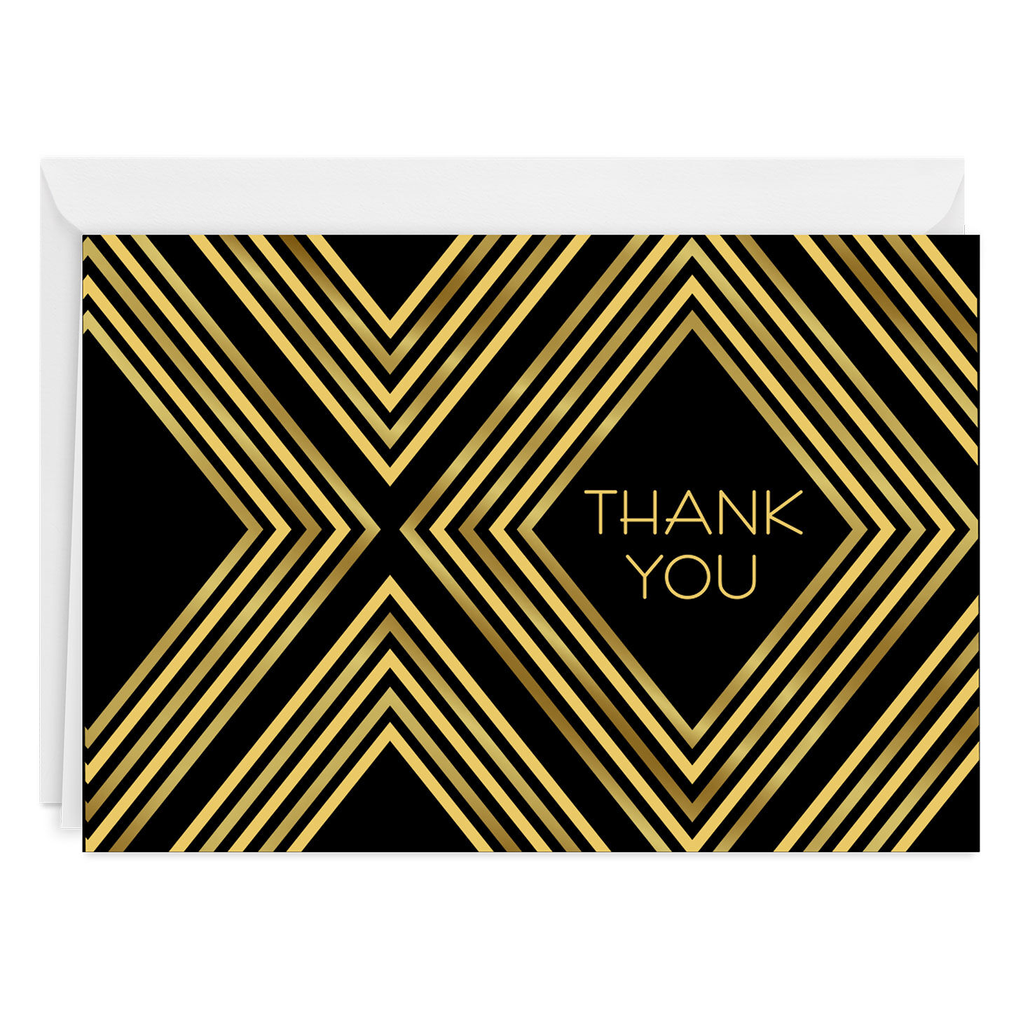 Art Deco Diamonds Custom Thank You Card