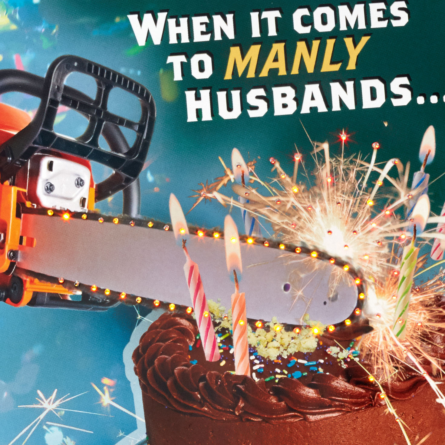 For My Manly Husband Funny Birthday Card With Sound and Light for only USD 9.59 | Hallmark