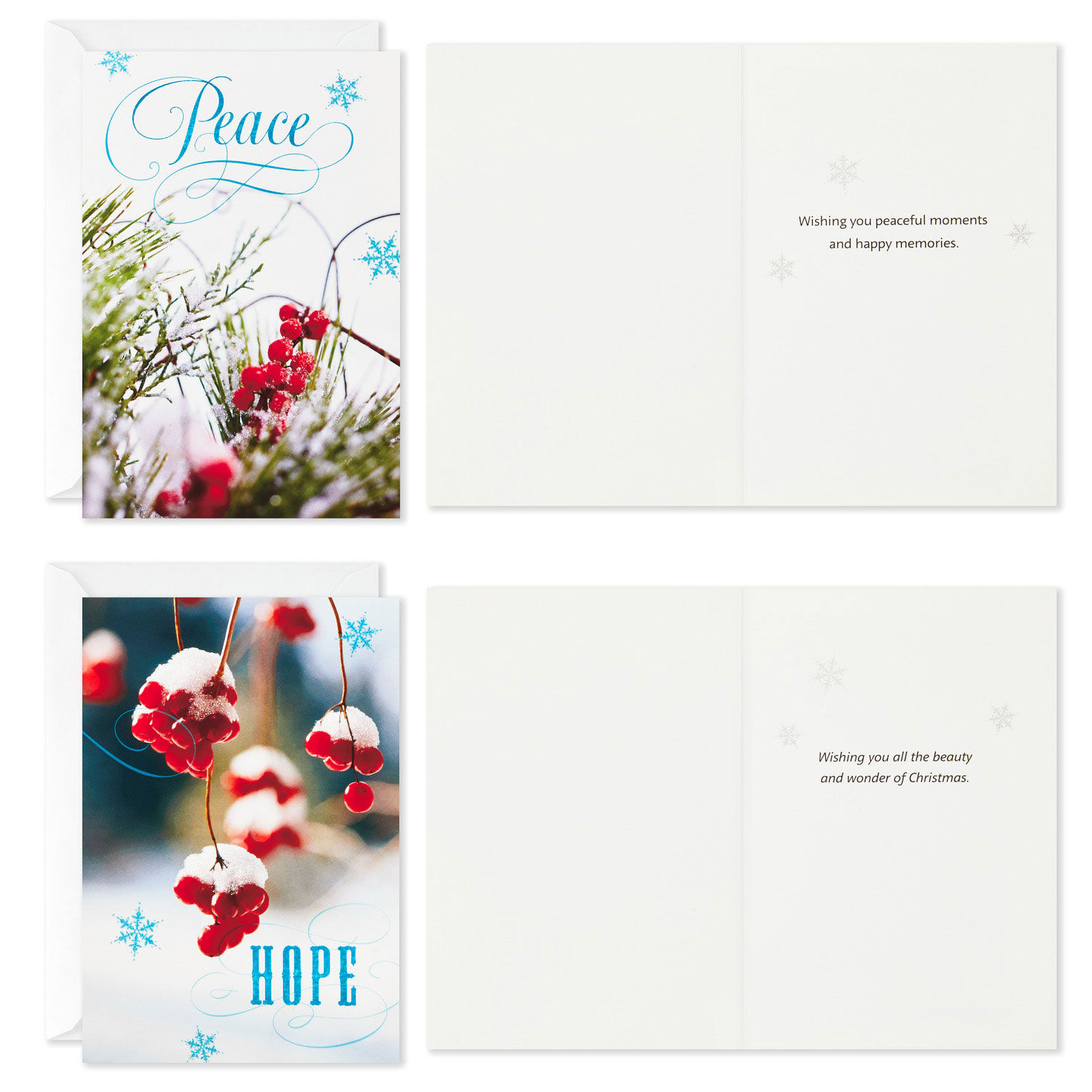 Winter Boughs Boxed Christmas Card Assortment Card Front with Sentiment image number 5