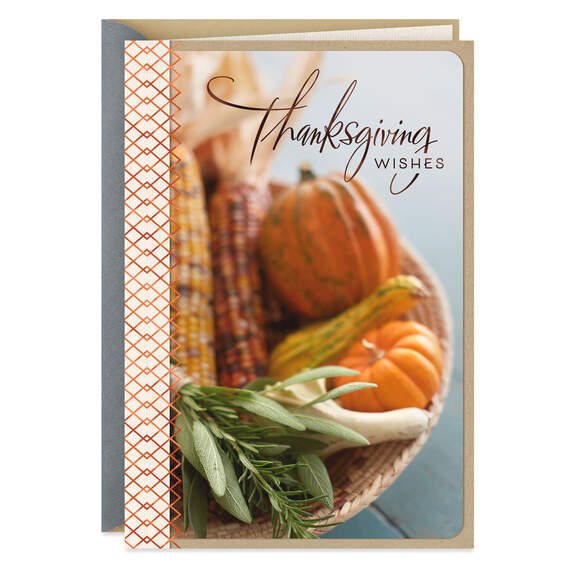 Simple and Sweet Blessings Harvest Thanksgiving Card, , large image number 1