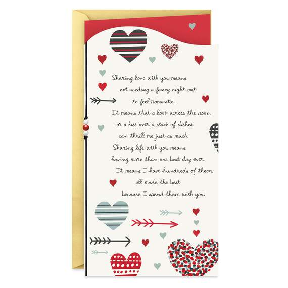 Hearts and Arrows Valentine's Day Card, , large image number 1