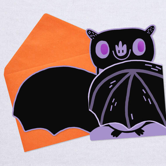 Bat Hug Halloween Card for Grandson, , large image number 3