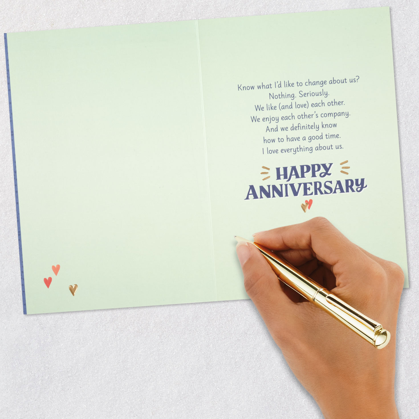 Me Plus You Forever Romantic Anniversary Card Signing card image number 6
