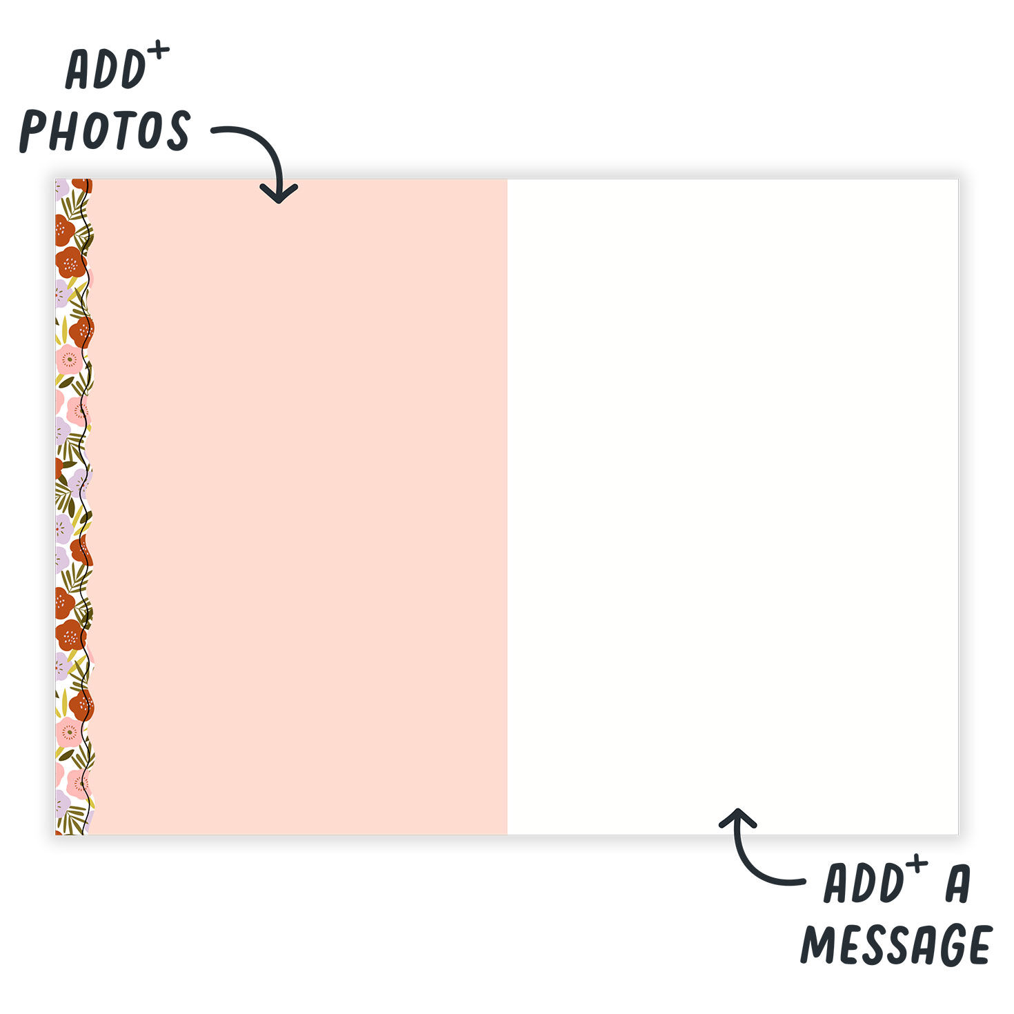 Floral Stationery Personalized Mother's Day Card Open Card indicating personalization image number 3