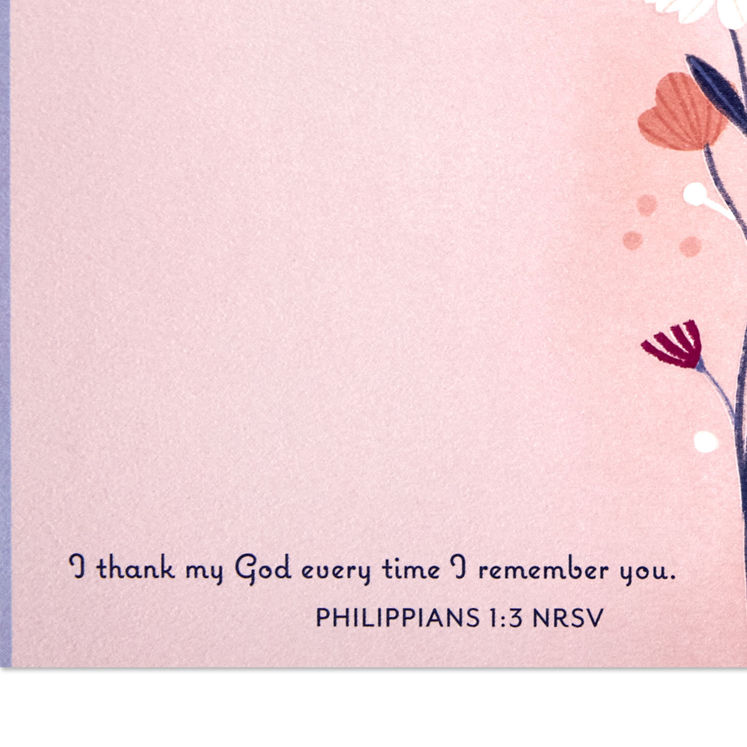 Flowers on Purple Religious Mother's Day Card for Mom scripture image number 3