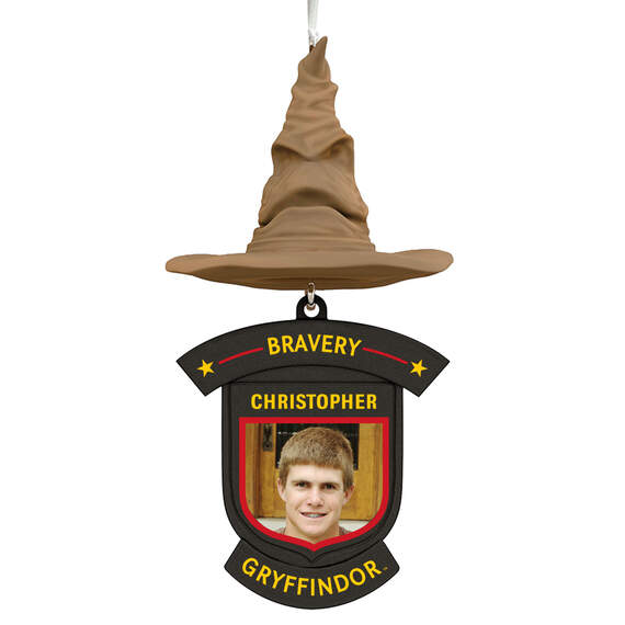 Harry Potter™ Sorting Hat House Trait Personalized Text and Photo Ornament