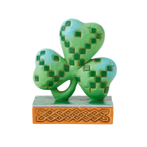 Jim Shore Mini Shamrock Figurine, 3.5", 