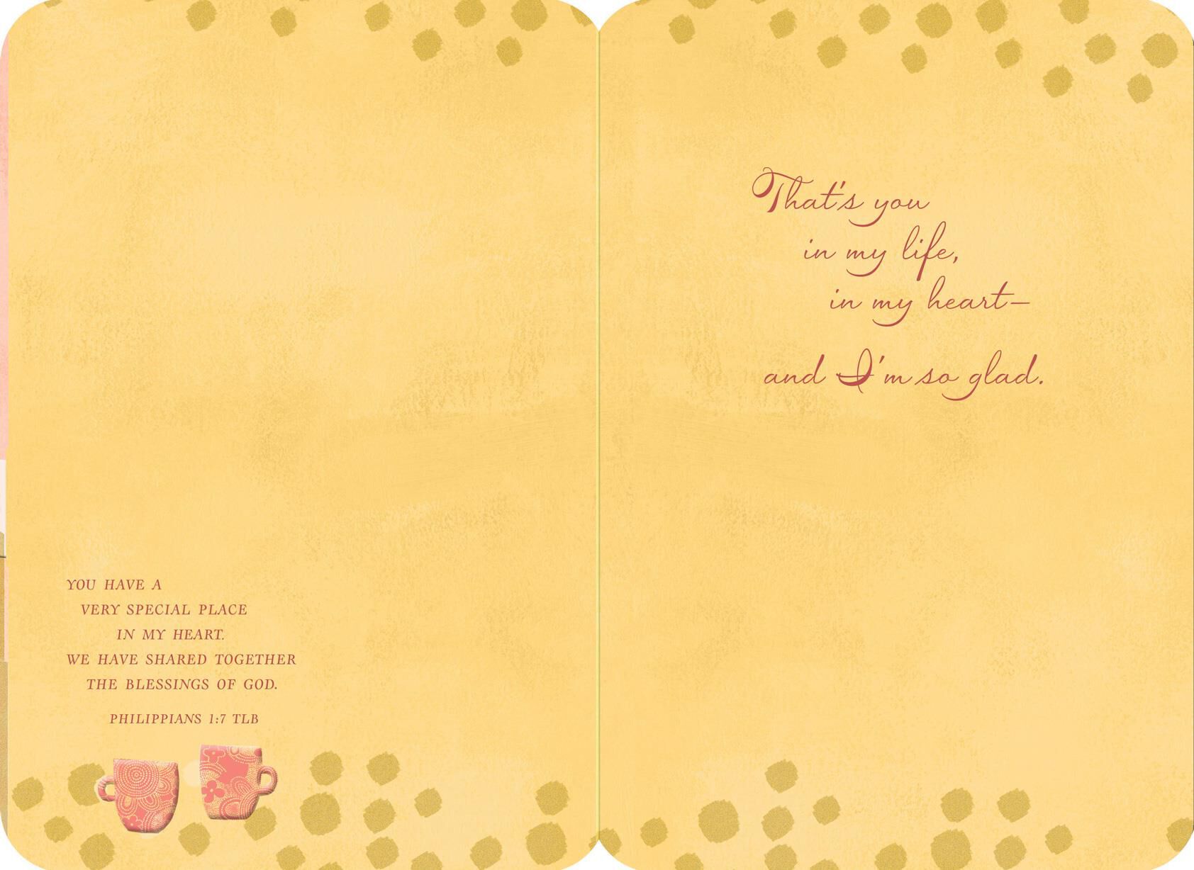 Table Setting Religious Thinking of You Friendship Card