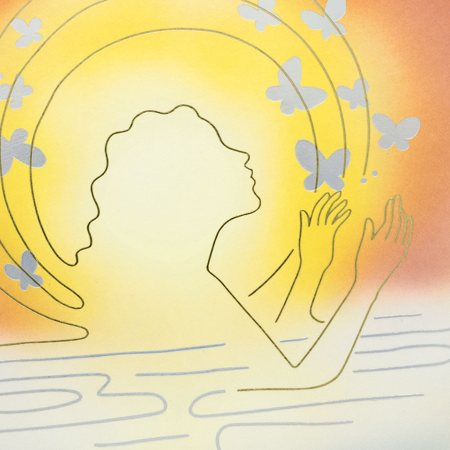 Sunset Girl Silhouette Goddaughter Birthday Card Card Front Detail image number 5
