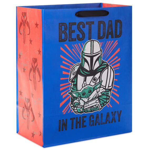 13" Star Wars: The Mandalorian™ Best Dad in the Galaxy Large Father's Day Gift Bag, , large image number 1