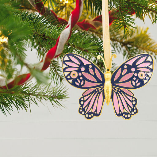 Signature Butterfly Premium Metal Hallmark Ornament, 