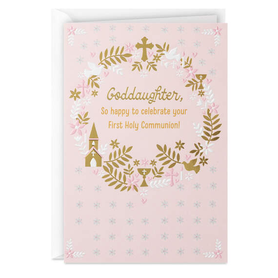 Jesus Loves You First Communion Card for Goddaughter