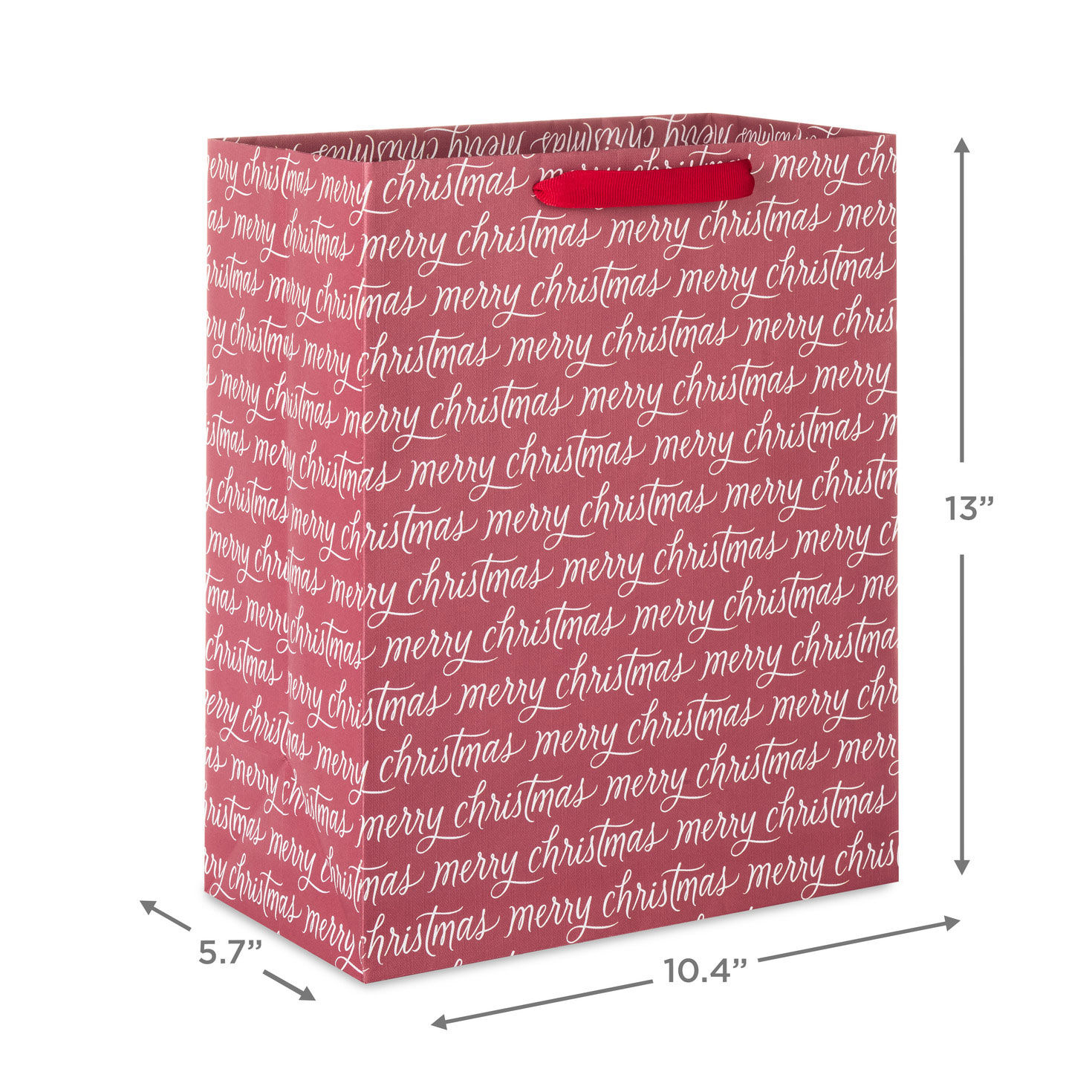 13" Merry Christmas Messages on Burgundy Large Gift Bag for only USD 4.49 | Hallmark